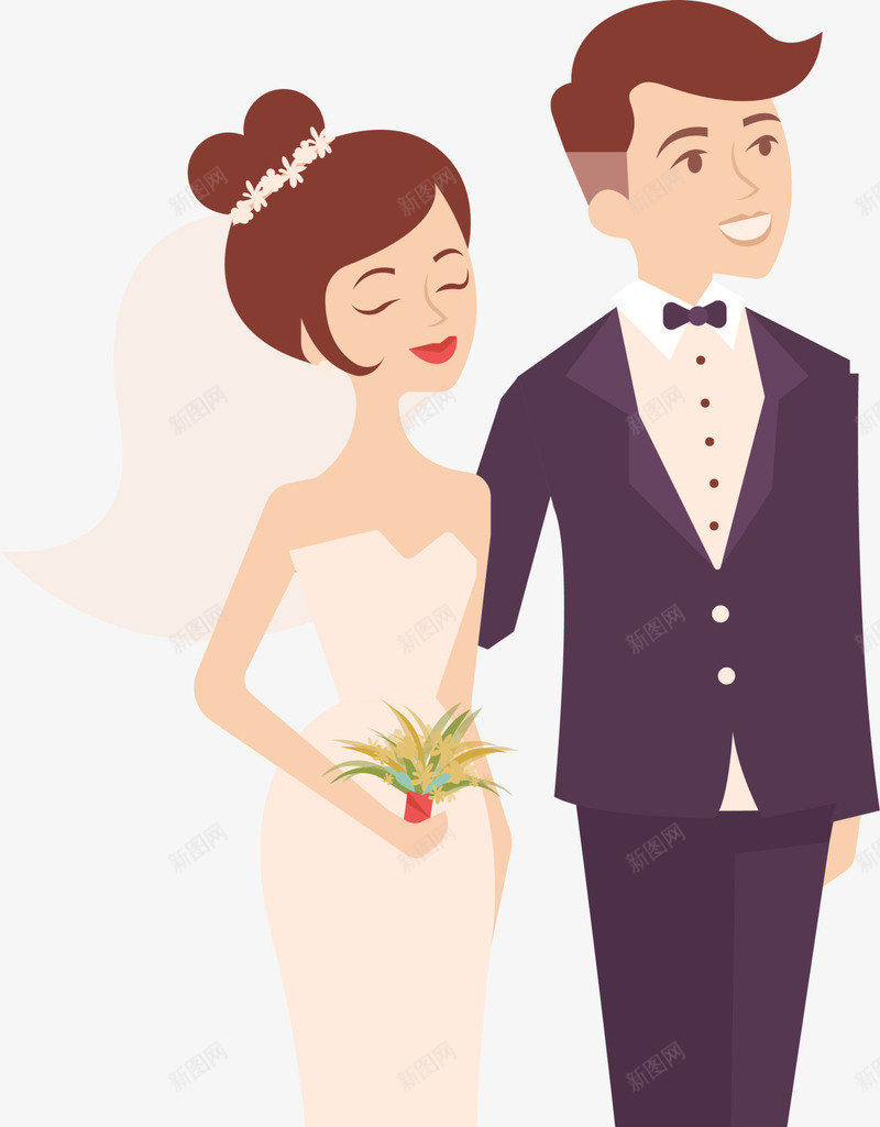 美丽西式婚礼新人png免抠素材_新图网 https://ixintu.com LOVE 婚庆 恋人 浪漫 浪漫新人 爱情 西式婚礼