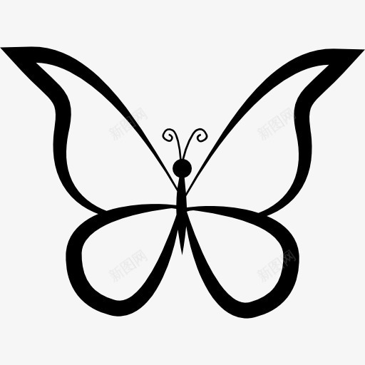蝴蝶轮廓从俯视图标png_新图网 https://ixintu.com 俯视 动物 昆虫 蝴蝶 设计大纲