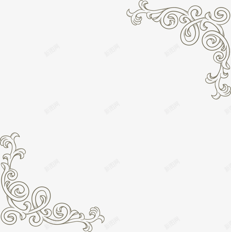 婚礼花纹边框png免抠素材_新图网 https://ixintu.com 婚礼 花纹 设计 边框