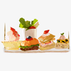 面包蛋糕寿司酥松卡通简约美食面包甜点蛋糕家常菜高清图片