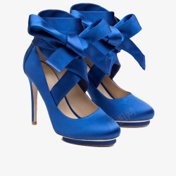 蓝色女鞋高跟鞋高清图片