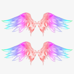 翅膀形状彩色翅膀高清图片
