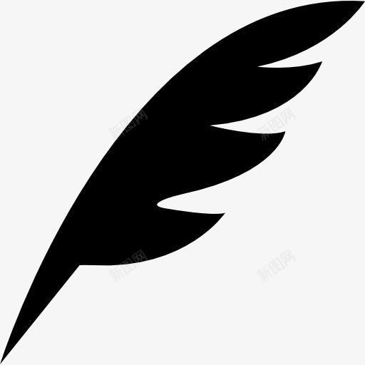 笔羽毛黑色对角形状的鸟翅图标png_新图网 https://ixintu.com 写 动物 对角线 形状 笔 羽毛 通用图标 鸟 黑色