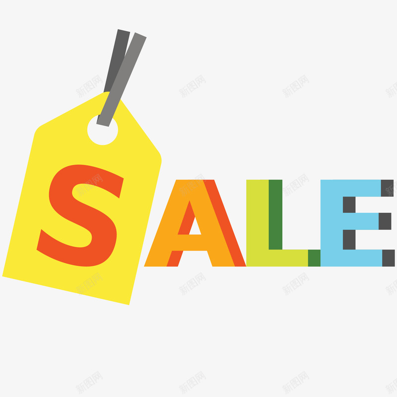 彩色SALE矢量图ai免抠素材_新图网 https://ixintu.com SALE 免抠PNG 商场促销 彩色SALE矢量设计 标签 热卖 矢量图