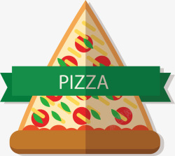 卡通pizza三角形披萨高清图片