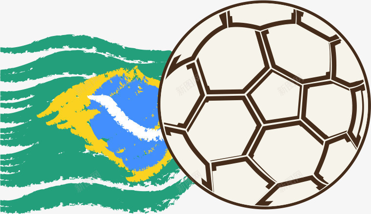 巴西世界杯与足球png免抠素材_新图网 https://ixintu.com 卡通足球 巴西世界杯 手绘足球 球类 足球 运动