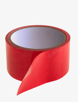 一卷清晰的红色电工胶布实物素材