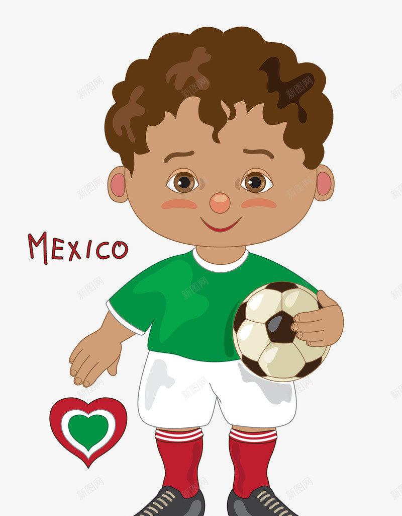 卡通世界杯墨西哥国家队矢量图ai免抠素材_新图网 https://ixintu.com 世界杯 卡通世界杯 墨西哥国家队 墨西哥足球队 墨西哥队 足球 踢足球 踢足球的运动员 矢量图