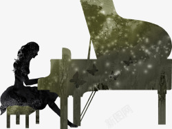 弹钢琴的女孩弹钢琴的女孩高清图片