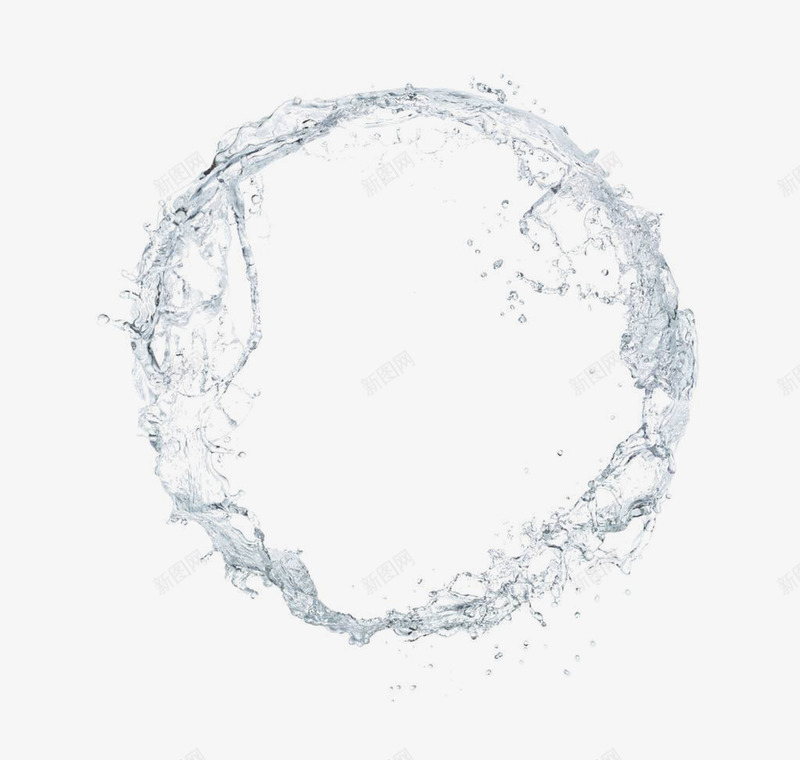 环形水形状png免抠素材_新图网 https://ixintu.com 创意水滴 圆形图案 水 环形