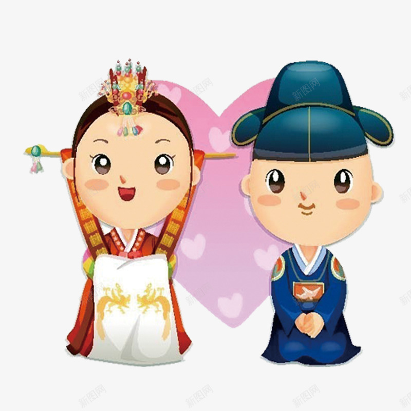 韩国夫妇png免抠素材_新图网 https://ixintu.com 爱心 结婚 结婚新人 韩式婚礼