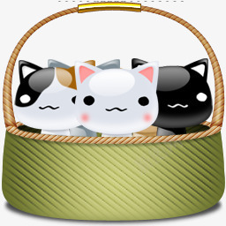 猫篮子可爱的lovelycaticons图标图标