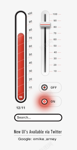 温度计和UI按钮psd免抠素材_新图网 https://ixintu.com UI 发烧 度数 按钮 温度爆表 温度计