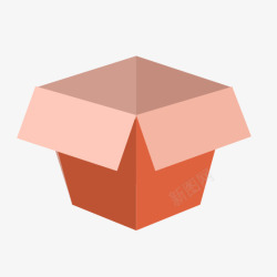 橙色盖子橙色方形盒子元素高清图片