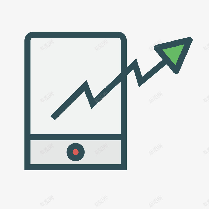 灰色折线数据分析png免抠素材_新图网 https://ixintu.com 三角形 圆角 手机 折线 数据 灰色 箭头 绿色