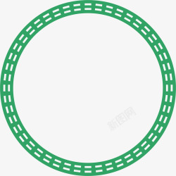 圆圈圈绿色圆圈元素高清图片