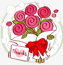 春节感谢信玫瑰花感谢信高清图片