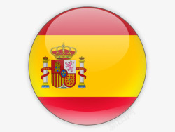 圆形西班牙国旗素材