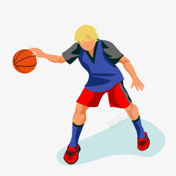 卡通熘冰女人卡通篮球运动员矢量图高清图片