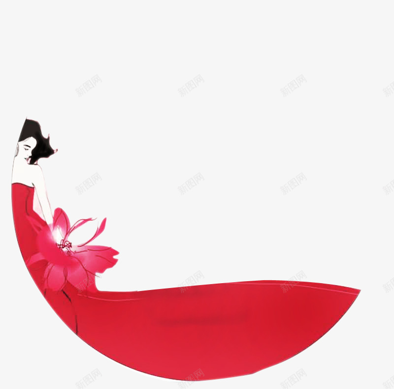 睡美人手绘红色粉色png免抠素材_新图网 https://ixintu.com 圆形 手绘 睡美人 粉色 红色
