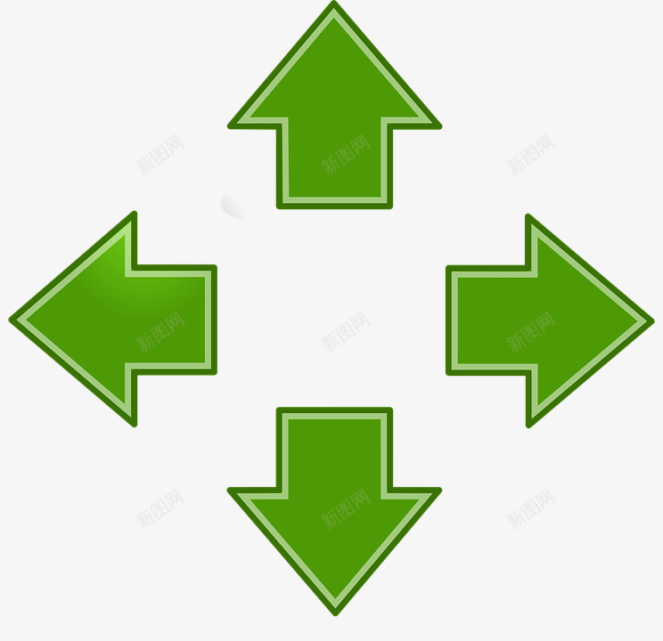 绿色向外箭头方向图标png_新图网 https://ixintu.com 向外 方向 箭头 绿色