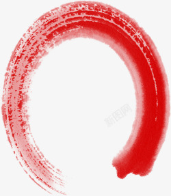 活动海报圆圈红色手绘效果素材