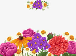 春季彩色花卉背景素材
