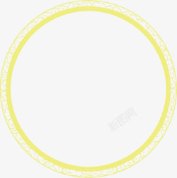 黄色圆形屏风背景素材