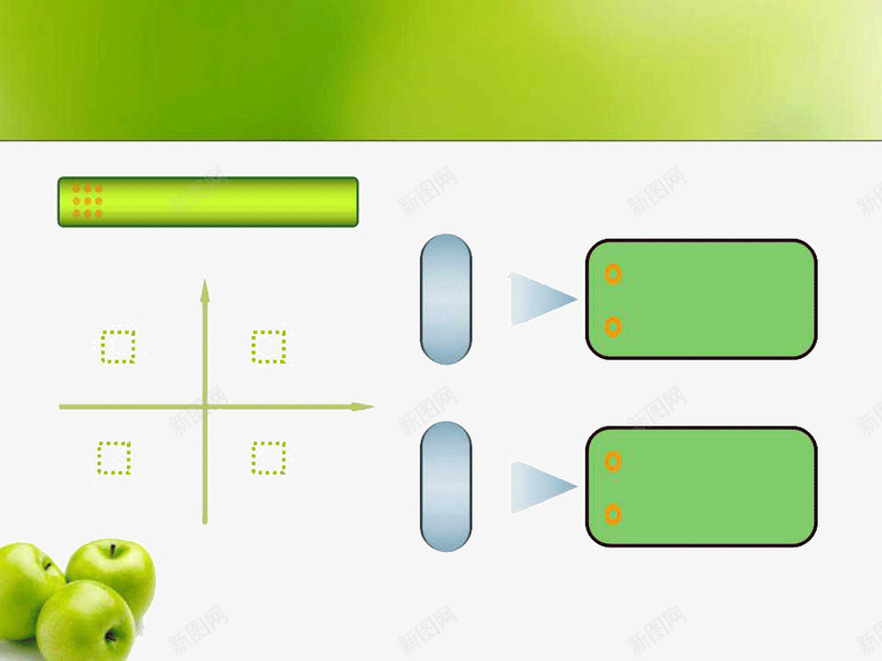 青苹果系列PPT模板png免抠素材_新图网 https://ixintu.com PPT文本框 PPT模板 PPT背景 箭头 绿色 苹果