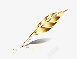黄金色素材金色羽毛高清图片