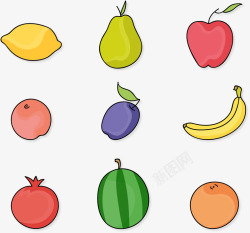 矢量图水果手绘卡通水果矢量图高清图片