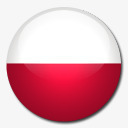 波兰波兰国旗国圆形世界旗图标高清图片