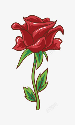 手绘漂亮的玫瑰花素材