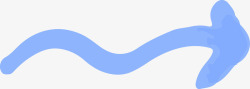 线型箭头蓝色波浪箭头图矢量图高清图片
