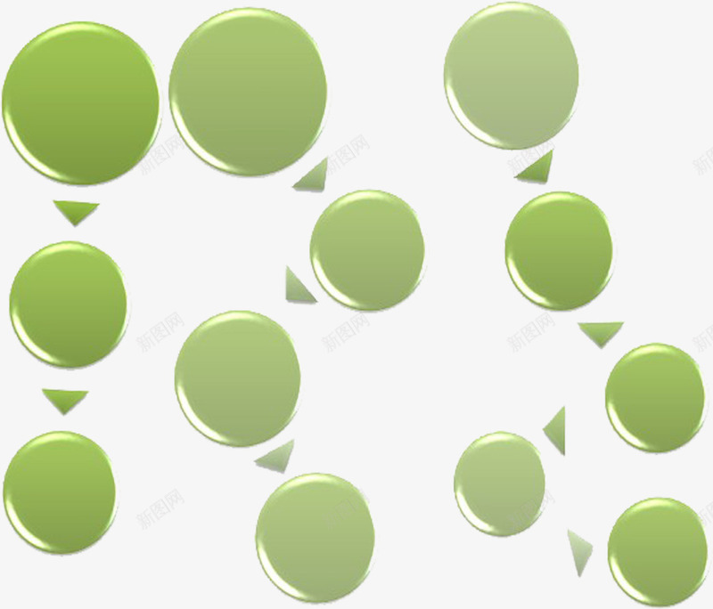绿色圆球箭头装饰png免抠素材_新图网 https://ixintu.com 圆球 箭头 绿色 装饰
