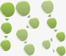 绿色圆球箭头装饰素材