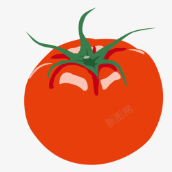 红色卡通西红柿蔬菜素材