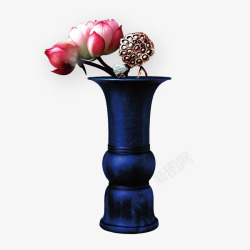 彩色鎏金花瓶中国风花瓶高清图片