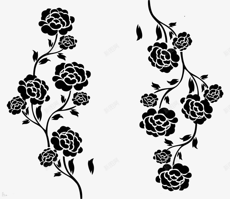 黑玫瑰手绘装饰png免抠素材_新图网 https://ixintu.com 图片 手绘 暗黑玫瑰 素材 装饰 黑玫瑰