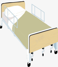 四轮移动床病床高清图片