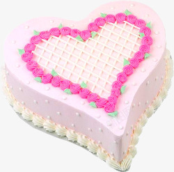 爱心形黄色蛋糕粉色爱心蛋糕高清图片