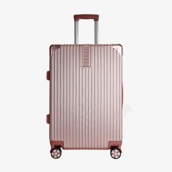 小款红色行李箱玫瑰金拉丝款旅行箱高清图片