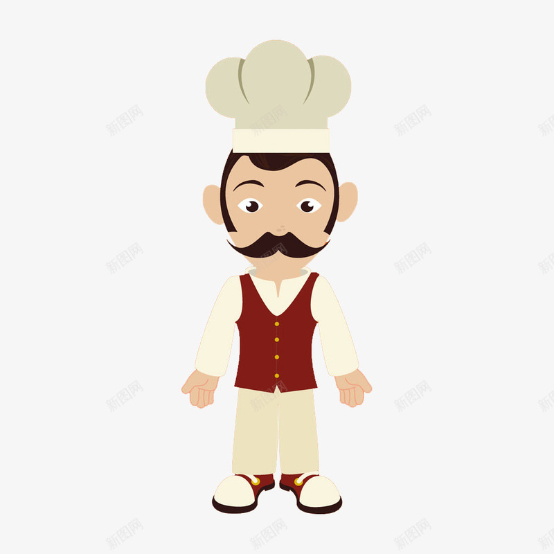 西餐厅的厨师卡通形象png免抠素材_新图网 https://ixintu.com 主厨 卡通 厨师 西餐厅
