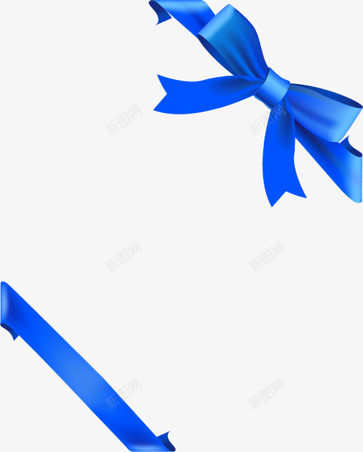 丝带矢量图eps免抠素材_新图网 https://ixintu.com 包装盒 蓝色 装饰花边 矢量图