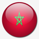 morocco摩洛哥国旗国圆形世界旗高清图片