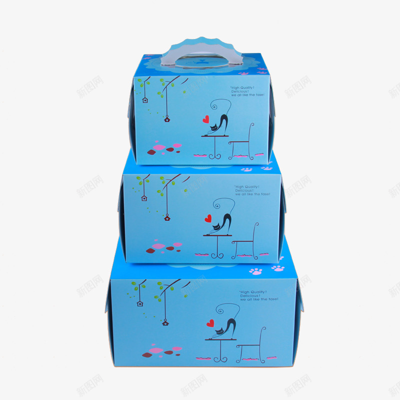 蓝色手提蛋糕盒png免抠素材_新图网 https://ixintu.com 产品实物 卡通糕点盒 带托 点心盒 礼物盒 蓝色手提蛋糕盒 蓝色蛋糕盒 蛋糕包装盒 西点包装盒