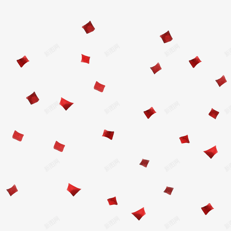 卡通漂浮红色碎片png免抠素材_新图网 https://ixintu.com 卡通碎片 活动装饰 漂浮碎片 红色碎片 背景装饰