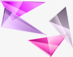 紫色三角碎片素材