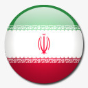 伊朗国旗国圆形世界旗图标图标