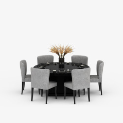 圆形客厅桌布北欧餐桌棕色圆形简单复古北欧餐桌高清图片